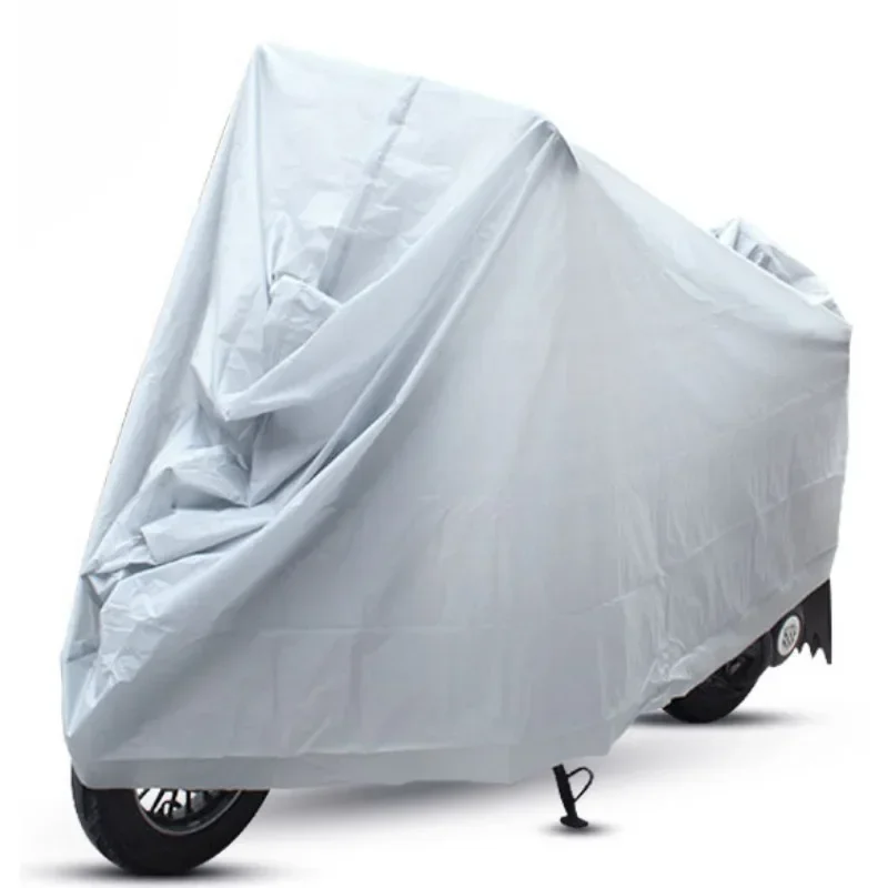 Silver Rainproof Protective Cover for Bicycle Motorcycle Electric Vehicle Outdoor Car Cover S/M/L/XL