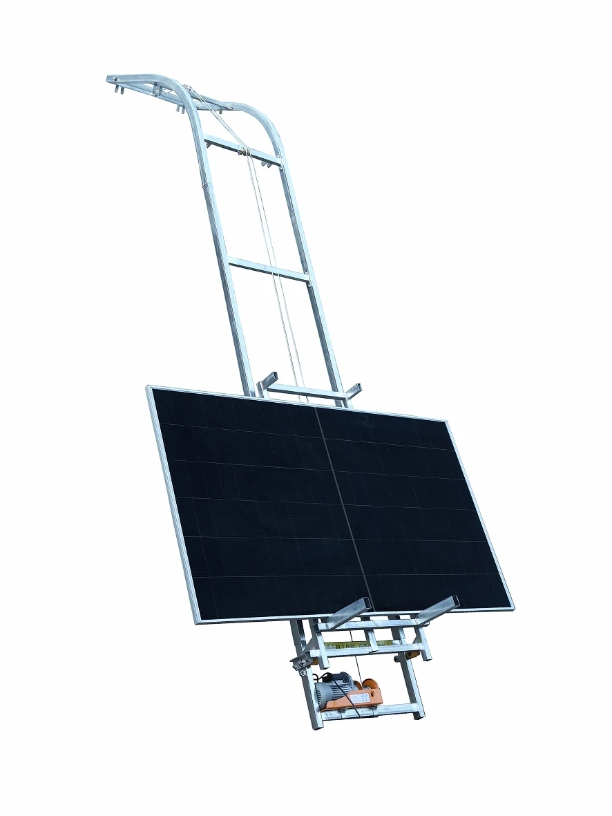 Photovoltaic panel lift, sun room, solar glass door and window hoist, fully automatic to the top turning small ladder