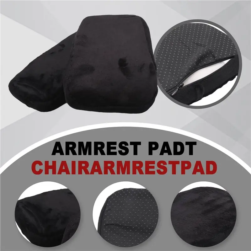 A67P-2 Pieces Set Ergonomic Memory Foam Chair Armrest Pad, Rest Comfy Rest Office Chair Rest Rest Cover For Elbows And Forea
