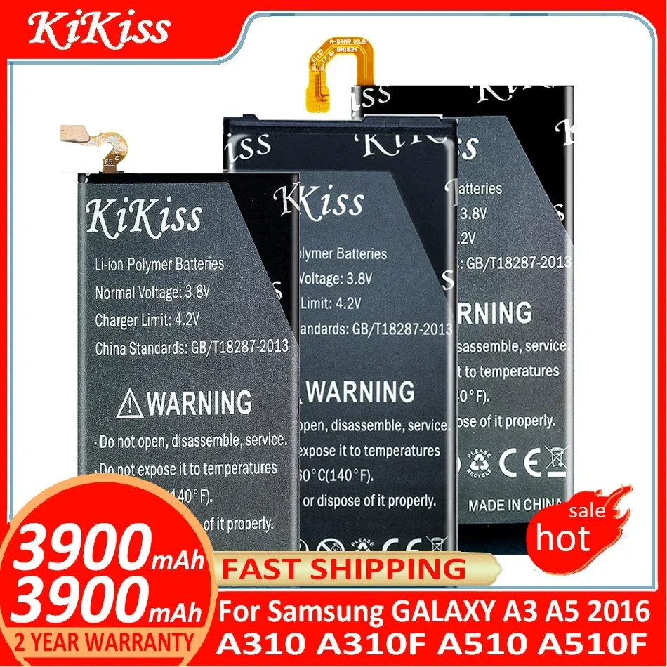 

Аккумулятор KiKiss для Samsung GALAXY A3 2016 / A5 2016 A310 A310F A510 A510F фотосессия