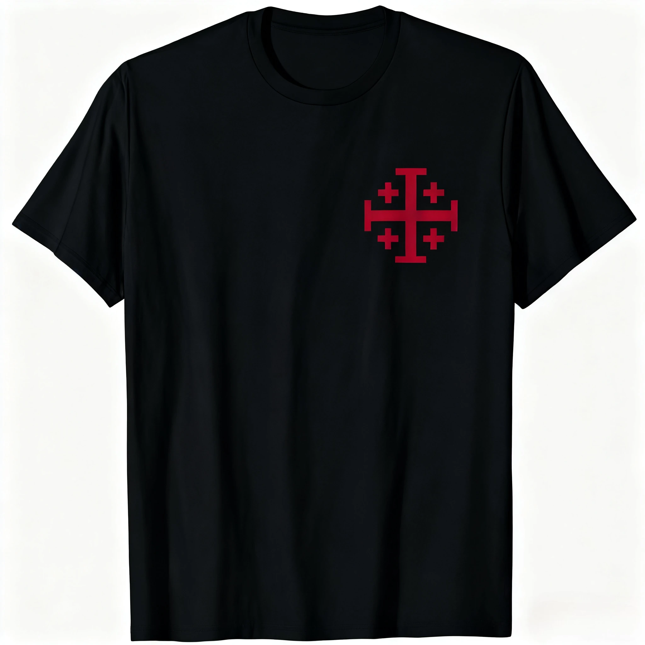 2026 Knight's Templar Jerusalem Cross Kingdom of Jerusalem Men T-Shirt Short Sleeve Casual 100% Cotton O-Neck Summer TShirt