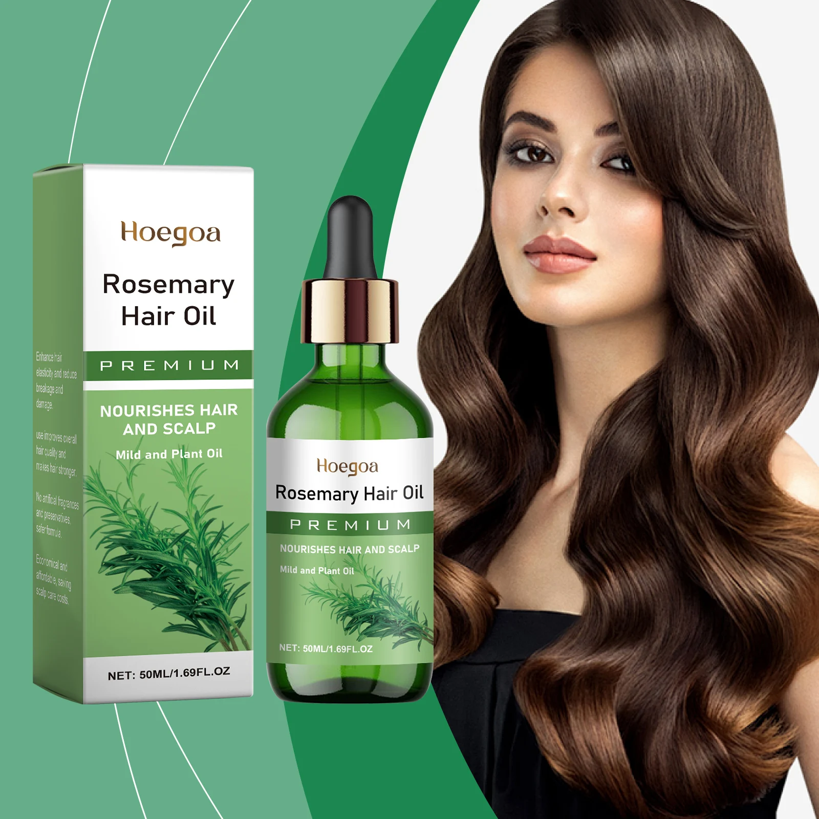 

Rosemary Essential Oil for Hair - Strengthening, Smoothing & Nourishing Treatment for Healthy, Frizz-Free Hair