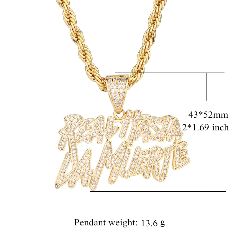 Hip Hop Trend Letter Pendant New Men's and Women's Rap Playthings Necklace Jewelry