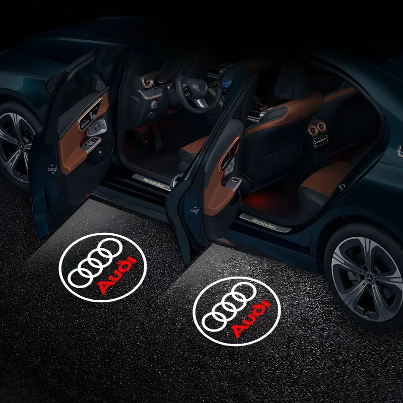 

For Audi Quattro A3 A4 A6 A5 Q5 A1 Q7 S1 RSQ3 RSQ8 RS3 2pcs Laser Projector Ghost Shadow LED Car Door Welcome Light Car Styling