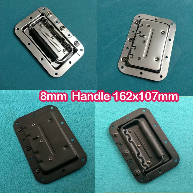 2Pcs/Lot 8MM Flight Case Handles Hardward Pull Hand Invisible Handle Audio Equipment Box Cabinet Built-in Handle