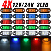 4X 12V 24V Universal Led Side Marker Lights Front Rear Indicator Signal Lamp Warning Light Truck Accessories for Trailer BUS Van