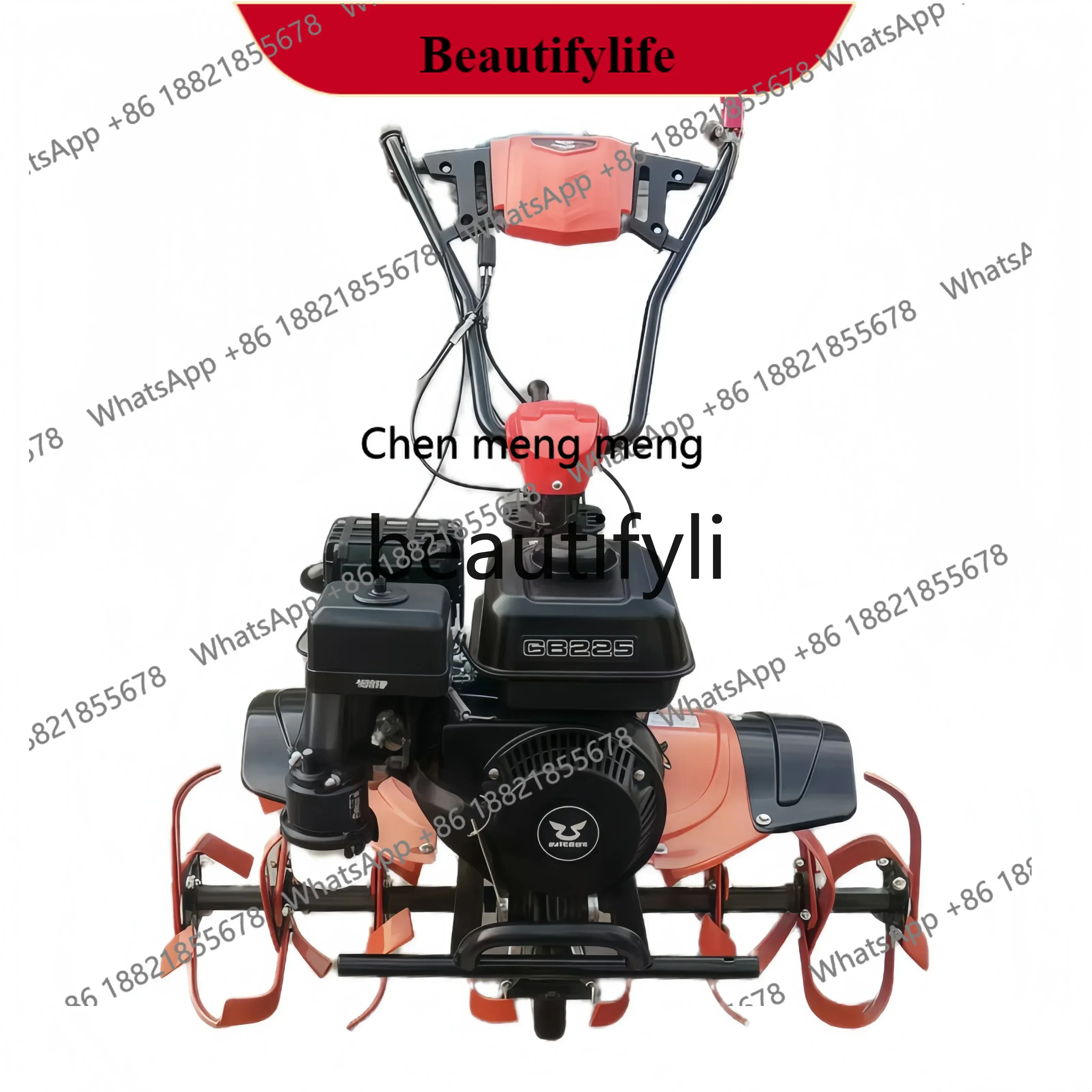 G153  Direct connection micro-tiller Agricultural cultivated land machine Loosen soil ditch ridge weeding rotary plowing