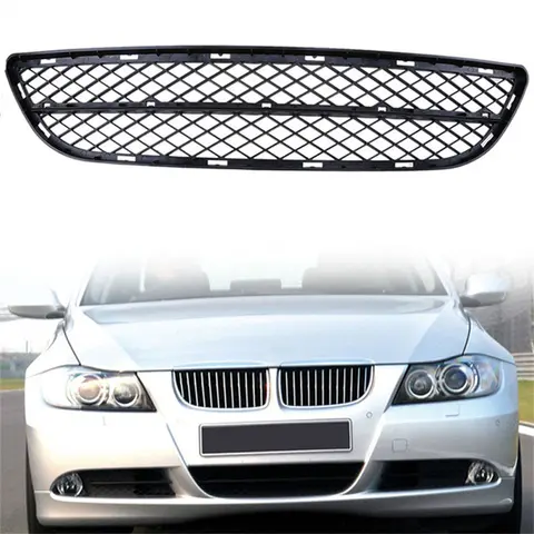 BMW 3 시리즈 2005-2007 E90 E91 용 앞 범퍼 하부 센터 그릴 커버 트림
