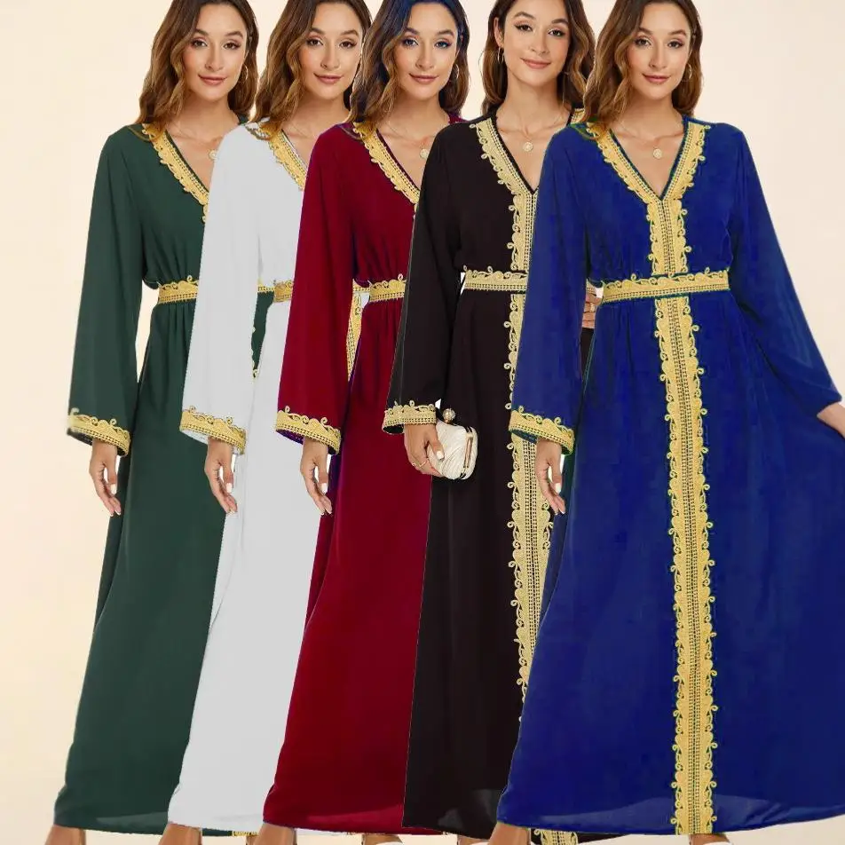 

Women's Long Skirt Dres S Arabia Sle Traditional Long Robes Autumn Faion Ladies' Ethnic Clothing Stage Outfits