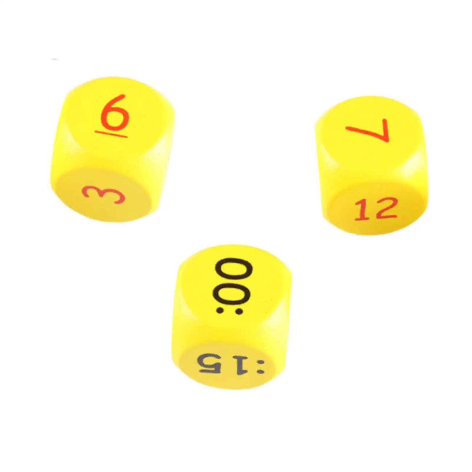 

3x часовые кости, шестисторонние учебные пособия по времени, обучающий набор для детей для классной комнаты