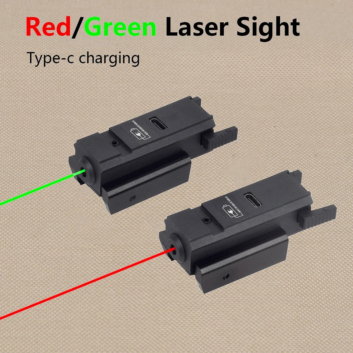 

USB Charging Tactical Mini Red Green Dot Weapon Laser Pointer Fit 11mm Dovetail 20mm Picatinny Rail For Pistol Glock 17 19