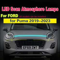 Car Flashing 1PCS For Ford Puma 2019-2023 Car DRL 12V LED Daytime Running Light Scan Starting Flexible Decorative Ambient Lamp