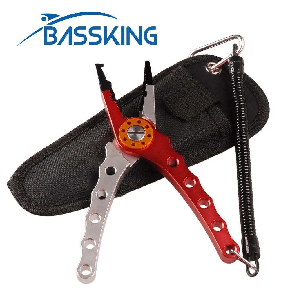 

BASSKING Aluminum Alloy Fishing Pliers Clamp Split Ring Line Cutters Fishing Hooks Remover Stainless Steel Fishing Tackle Tool