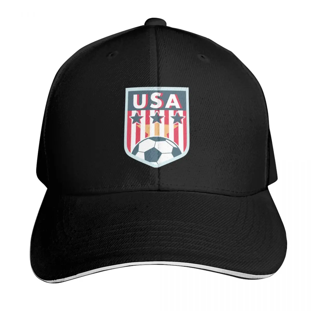USA Soccer Crest #1- American National Soccer Team Baseball Cap Men Women Casual Summer Sport Sun Cap