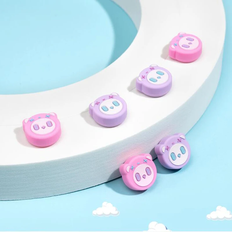 Zwierzęta silikonowy uchwyt na kciuki czapka Joystick etui na Sony PS5 PS4 PS3 Xbox One/360 Slim seria X/S przełącznik Pro Protector Case