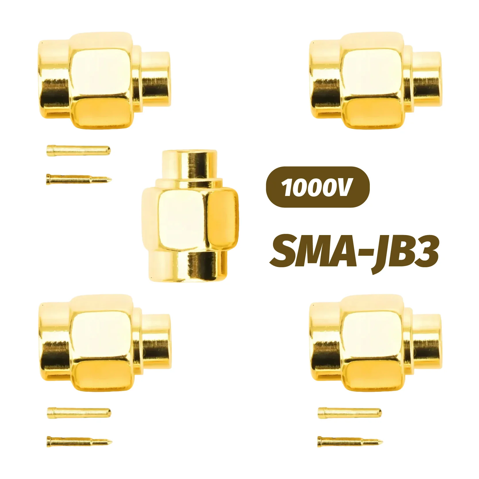 

5 шт. SMA мужской RF коаксиальный терминал манекен нагрузки позолоченный колпачок разъемы аксессуары 1000 В 6 ГГц