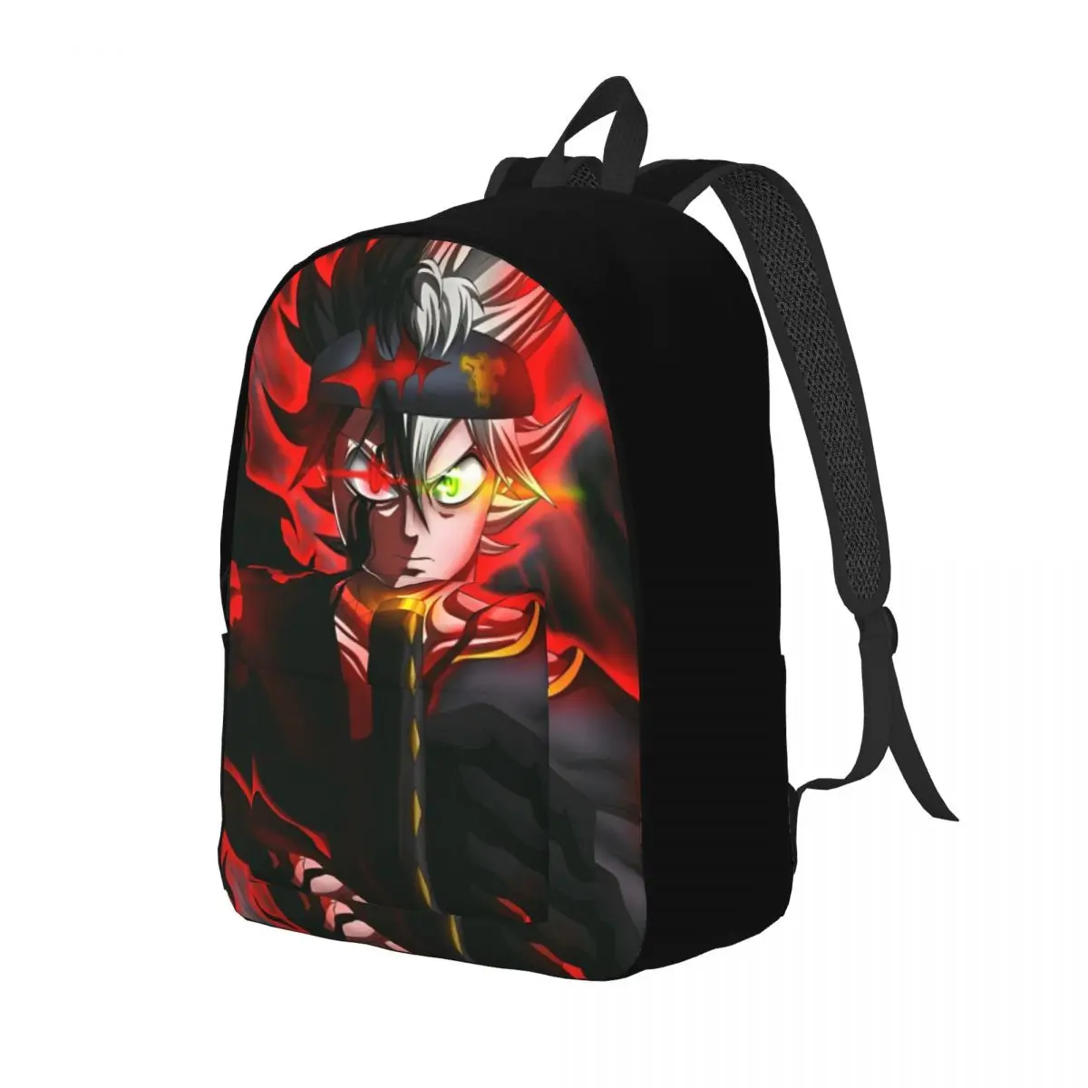 Black-Clovers Anime Cool mochila ligera High School Business Adventure Fantasy Daypack para hombres y mujeres, bolsas de lona para computadora portátil