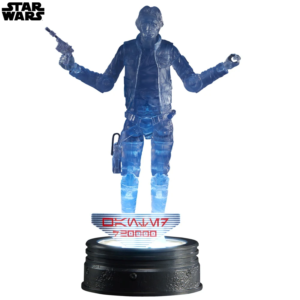 

Star Wars The Black Series: Han Solo (Light-Up Holopuck) 6-Inch Action Figure Collectible Model Toy Gift