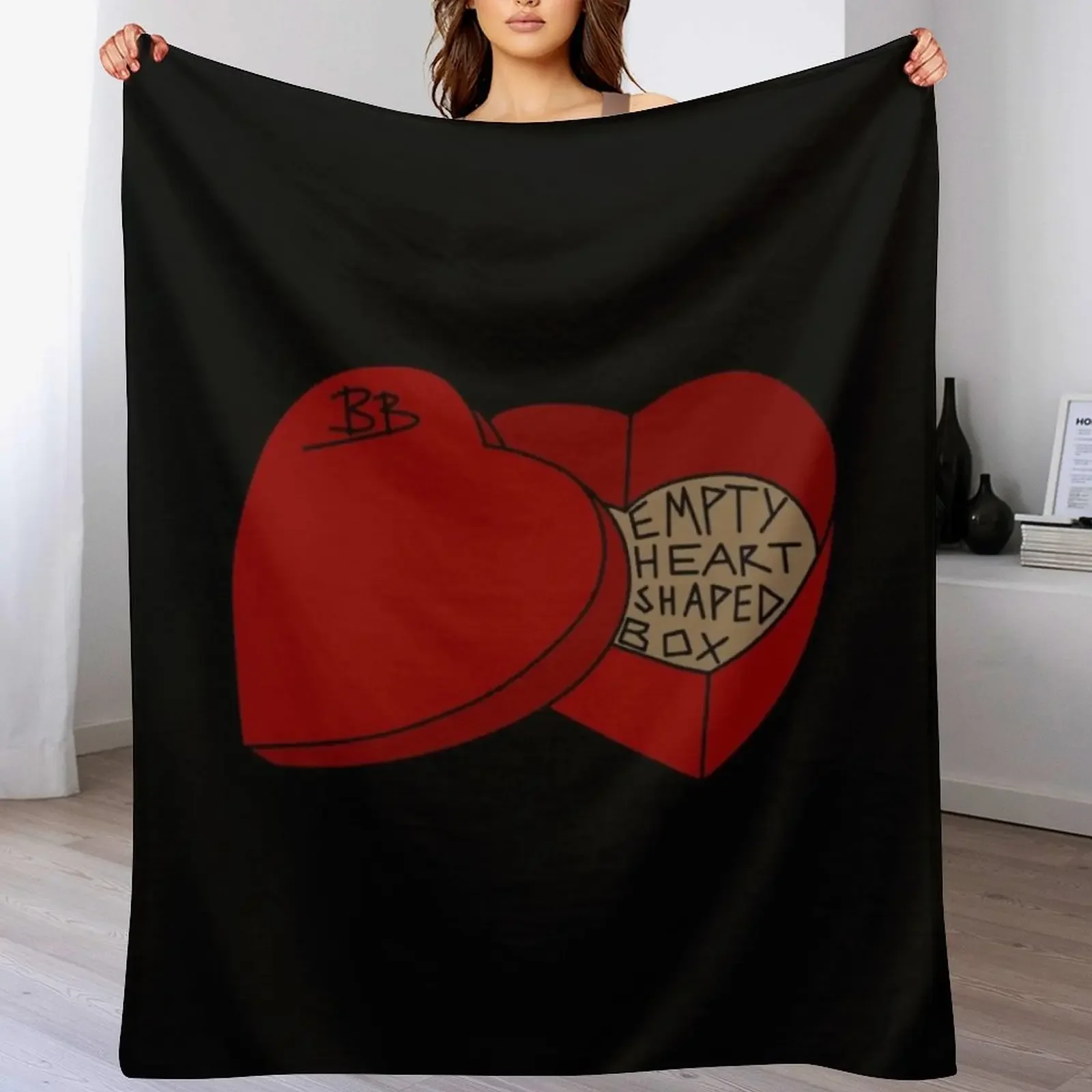 

Empty Heart Shaped Box -Benson Boone (red version) Throw Blanket Warm Flannel Blanket for Couch Chair Bedroom