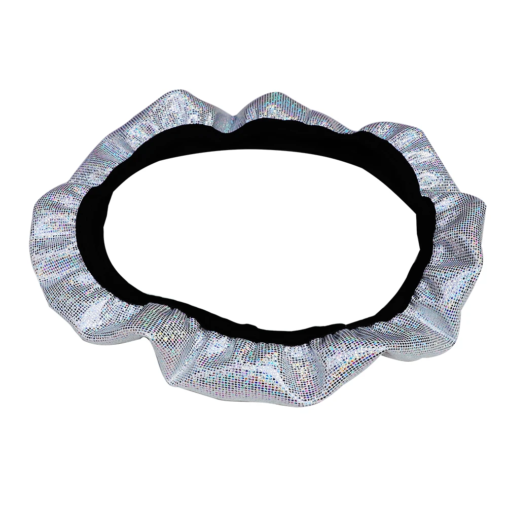A Flash PU-Leder Flash Gold-Leder Lenkradbezug Ohne Innenring Passend für 14,5-15 Zoll Lenkrad – Detail 9