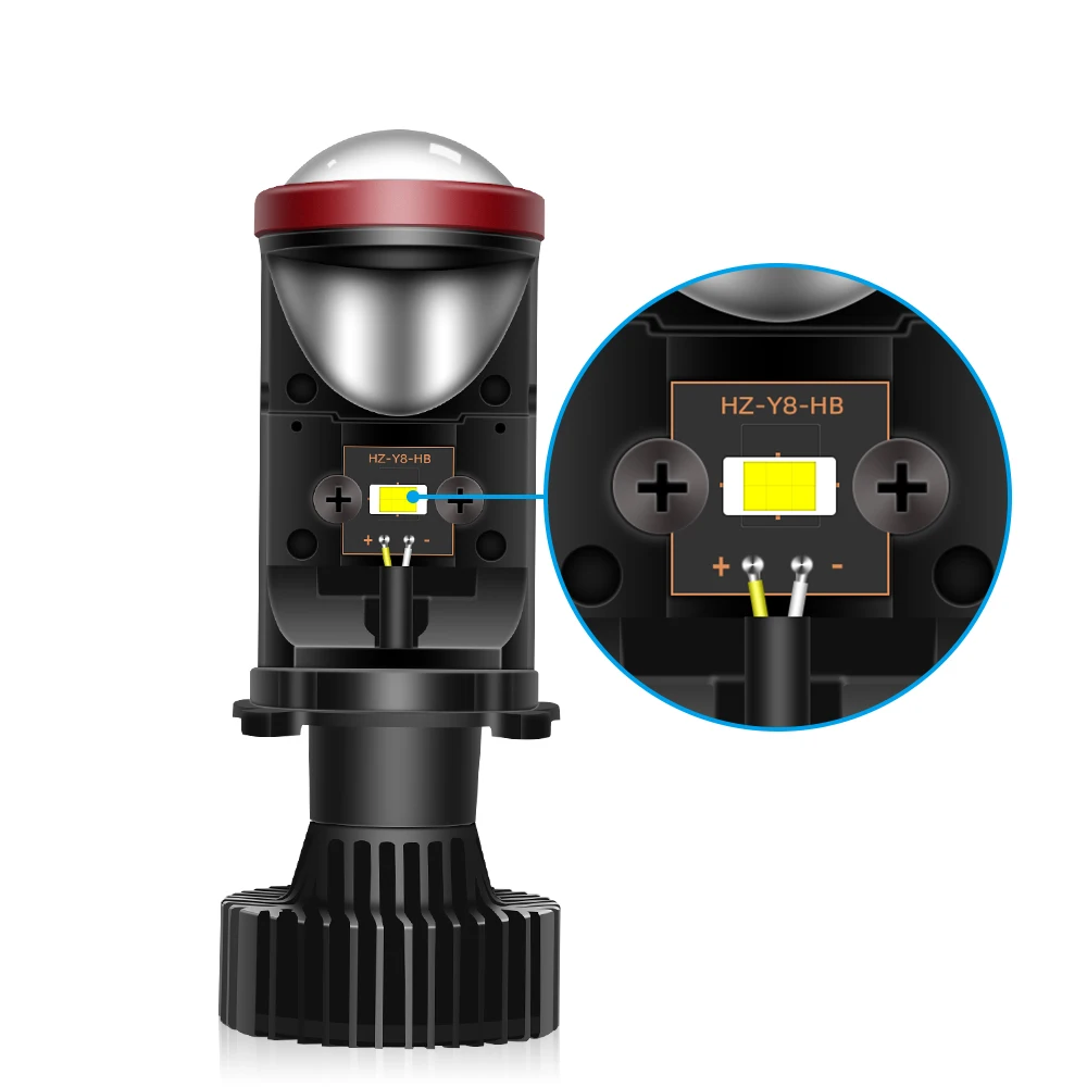 LED H4 Dual Lens Car Headlight Super Bright Concentrated Light Far And Near Integrated H4 Truck LED Bulb 12V 40W White Light