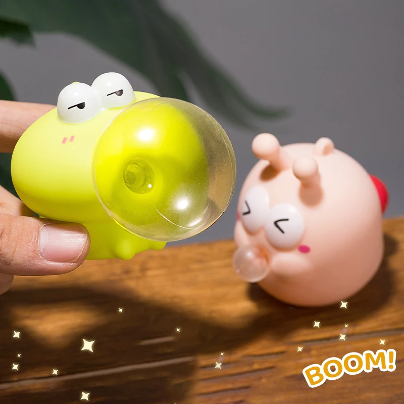 Pressing Spit Bubbles Pinch Creative Toys Funny Slow-rebound Desktop Squeeze Dolls Children Decompress Finger Toys Gifts