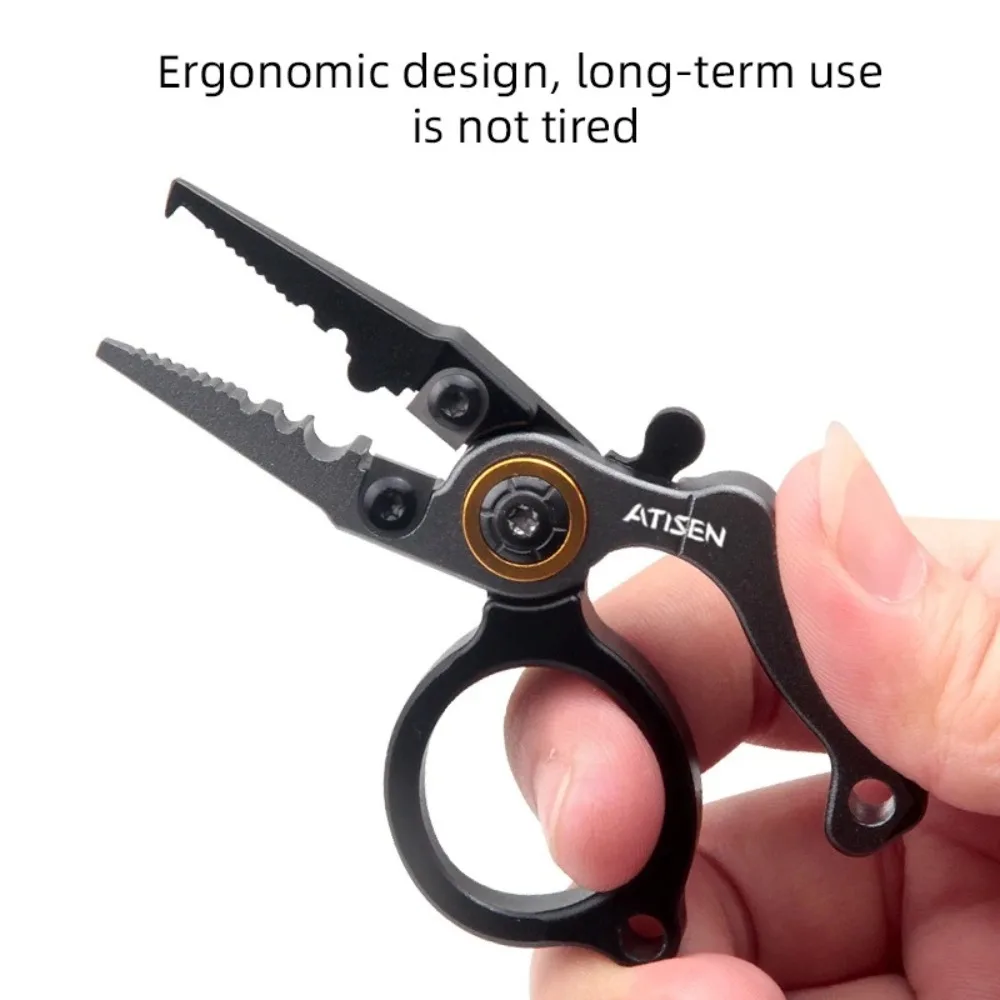

Aluminum alloy Fishing Pliers Scissors Forked ring Multi Functional Fishing Line Cutter Stainless Steel Pliers Fishing Clamp
