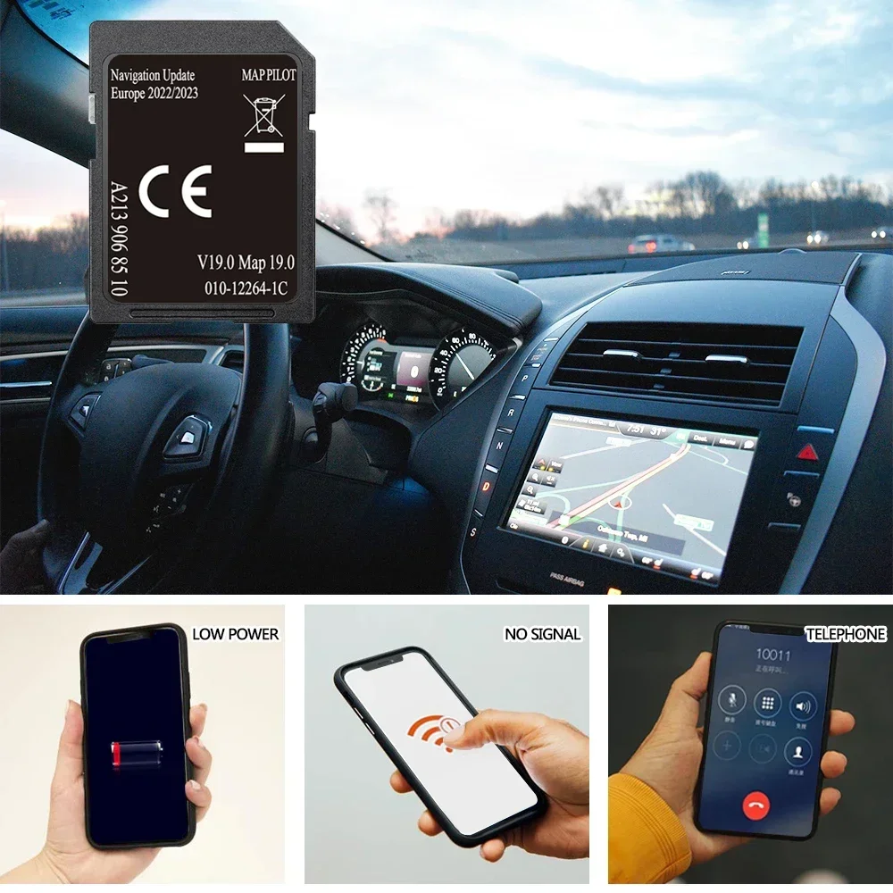 Kostenlose Lieferkosten Fabrik OEM A213 GPS-Navigation Europa für Mercedes GLC/C/E/V/X-Klasse SD-Karten Polit V19