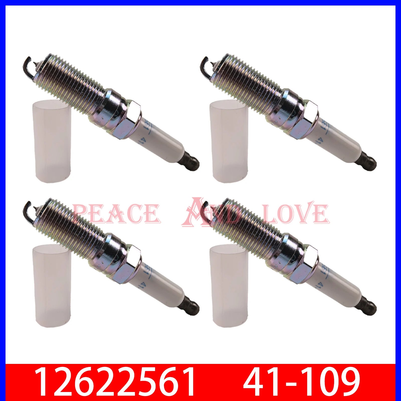 

4PCS 41-109 12622561 Original NEW Spark Plugs For Buick Chevrolet Camaro Cadillac Cts Ats Srx Gmc Saturn Opel Vauxhall