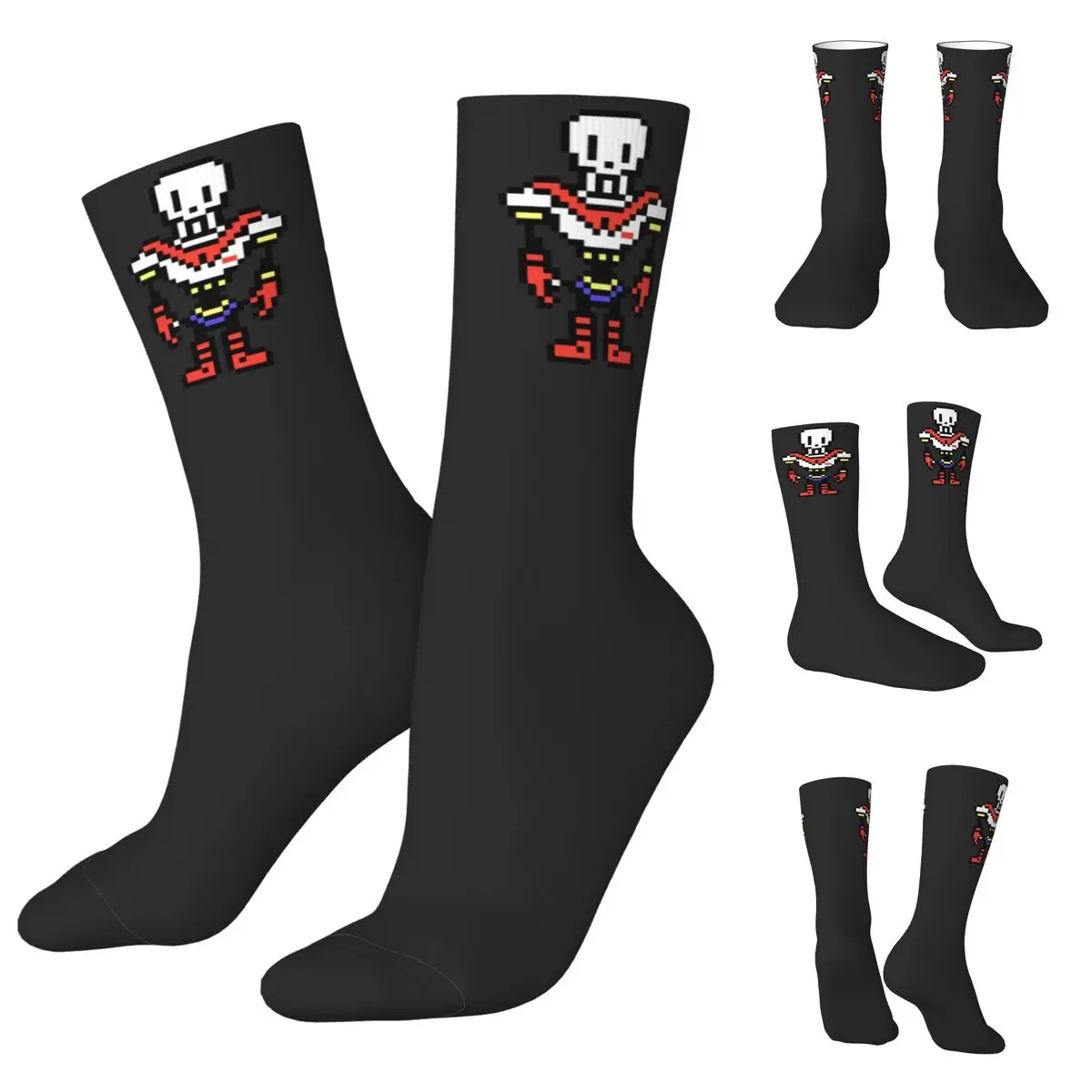 Sans And Papyrus Sprites Undertale Napstablook cosy Unisex Socks,Outdoor Happy 3D printing Socks,Street Style Crazy Sock