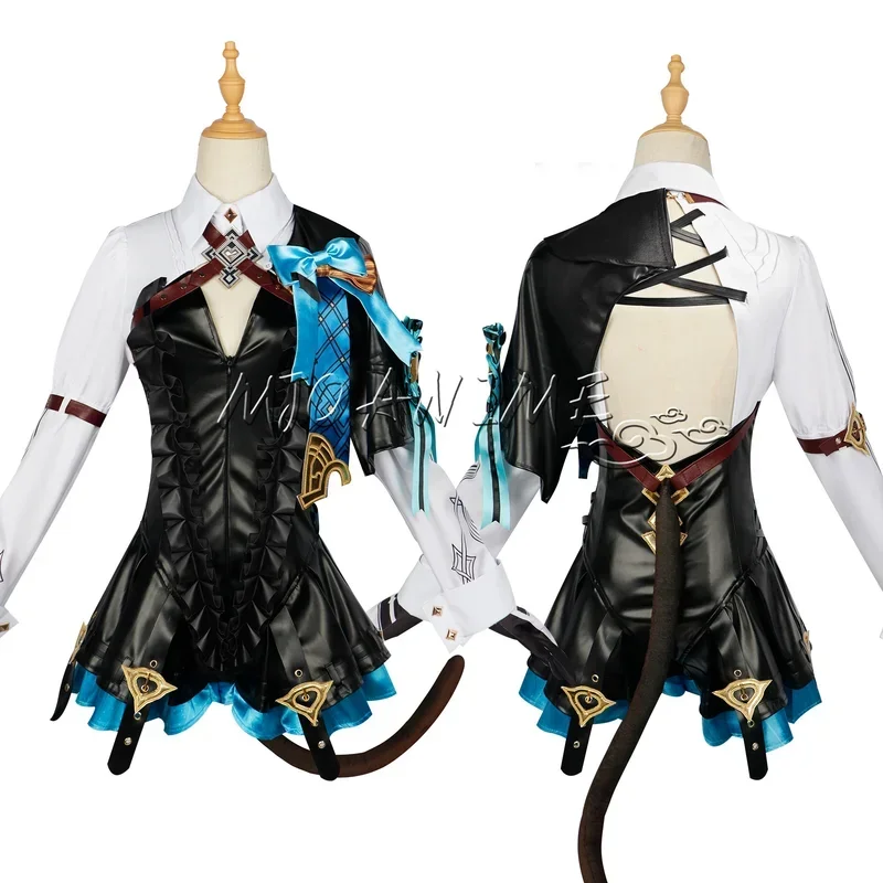 Game Genshin Impact Lynette Cosplay Costume Fontaine Lyney Leather Sigwin Focalors Navia Freminet Clorde Neuvillette