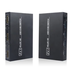 HDMI-compatible 4K*2K KVM Switch Splitter 2-Port HDTV USB Plug And Play for Shared Monitor Keyboard And Mouse Notebook Printer