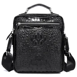 2023 New alligator Genuine Leather Men Crossbody Bag Casual Business Leather Men's Messenger Vintage Shoulder Handbags Bags