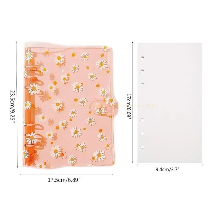 Daisys lucu penutup 5 binder untuk 5 notebook pengikat perencana pribadi longgar