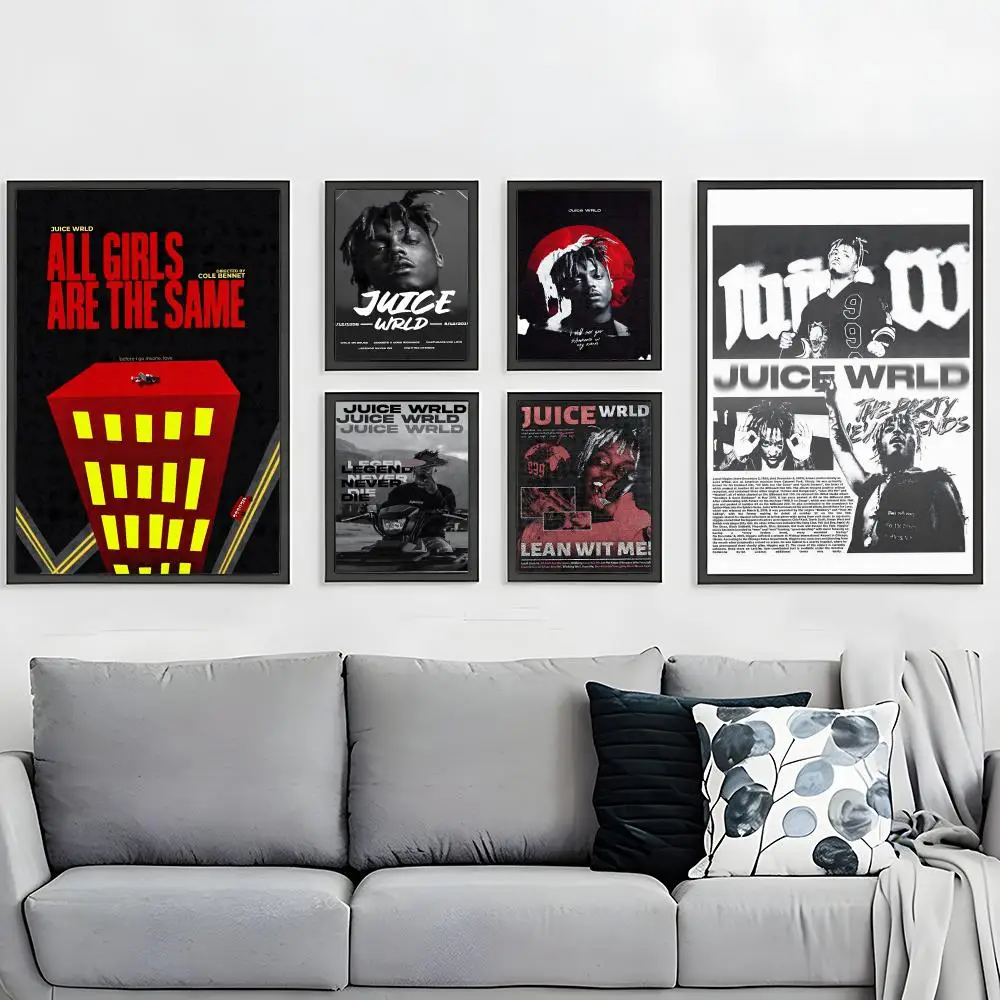 Popular Juice WRLD Poster HD Waterproof Self-Adhesive Wall Art – Multi-Scene Use, Top Gift Pick