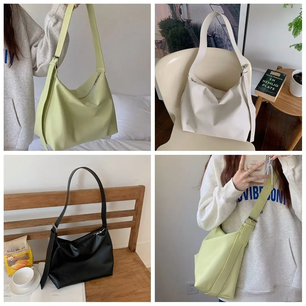 

Casual Square Boston Crossbody Bag Hobo Y2k Leather Shoulder Bag Large Capacity Solid Color Women Handbag Daily
