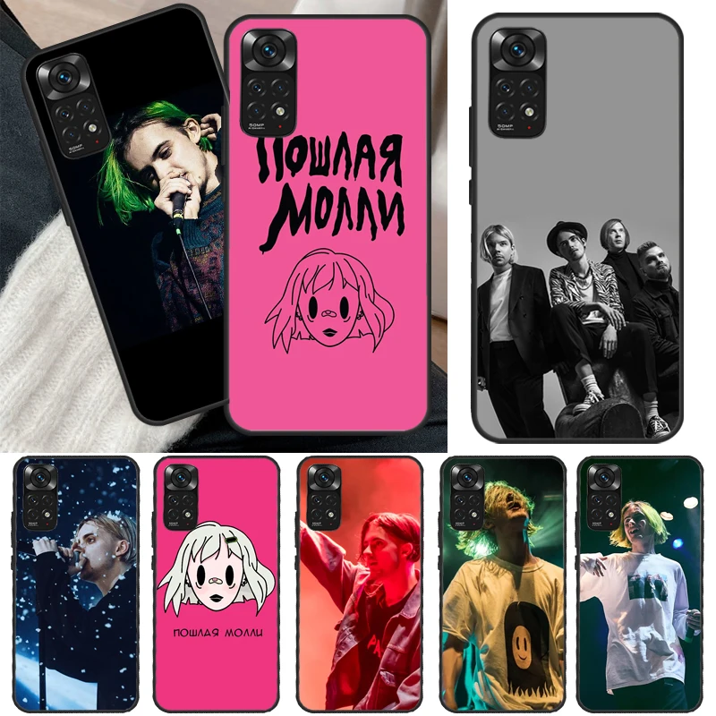 Poshlaja Molli 게임용 케이스, 샤오미 레드미 노트 10 8 9 11 프로 8T 9S 10S 11S 레드미 10C 9A 9T K50 K40