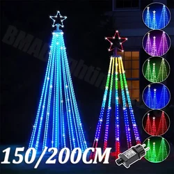 Controlchristmas Light NEW LED Christmas Tree Indoor Outdoor Decoration Metal Ring Led String Light Decorative Light