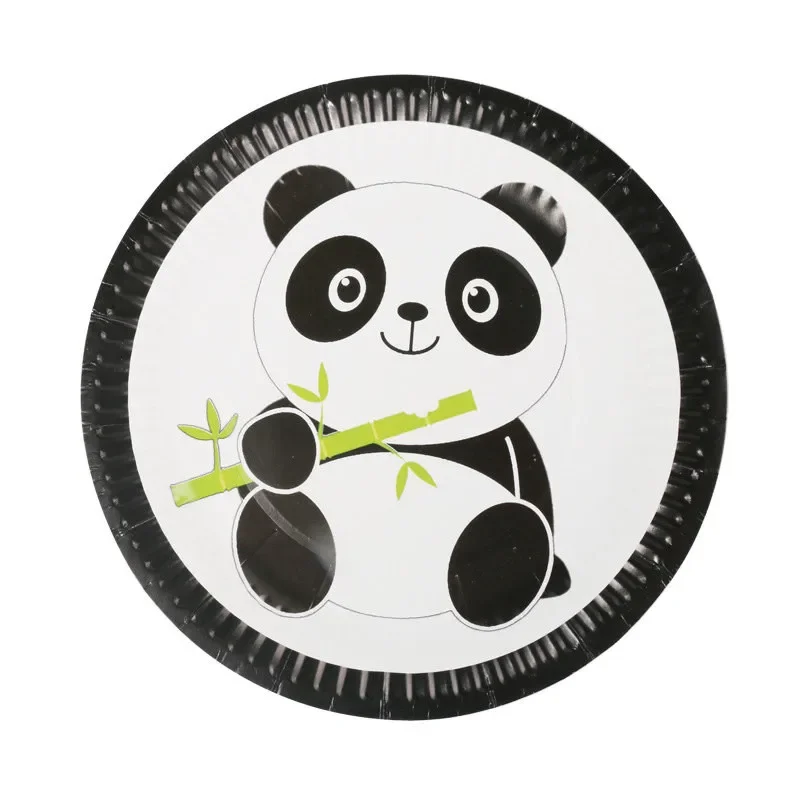 Cartoon Panda Theme Party Supply Happy Birthday Banner Napkin Panda Balloons Cake Toppers Gift Bags Baby Shower For Home