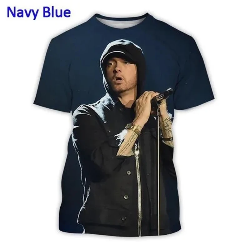 T-shirts Hot Rapper Eminem 3D Print Summer Tees Streetwear Crew Neck Short Sleeve Trap Rap T Shirt Oversized Men Women kids Tops