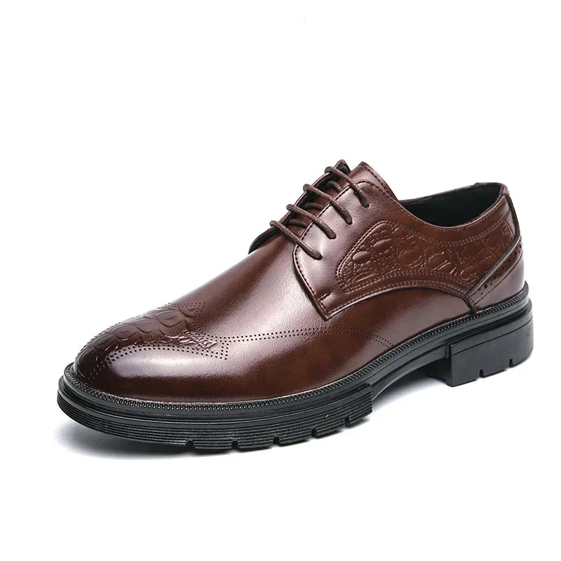 

Men'S Leather Shoes Non-Slip Flat Casual Large Size Loafers Men'S Business Casual Pointed Fashion Designer Leather Shoes
