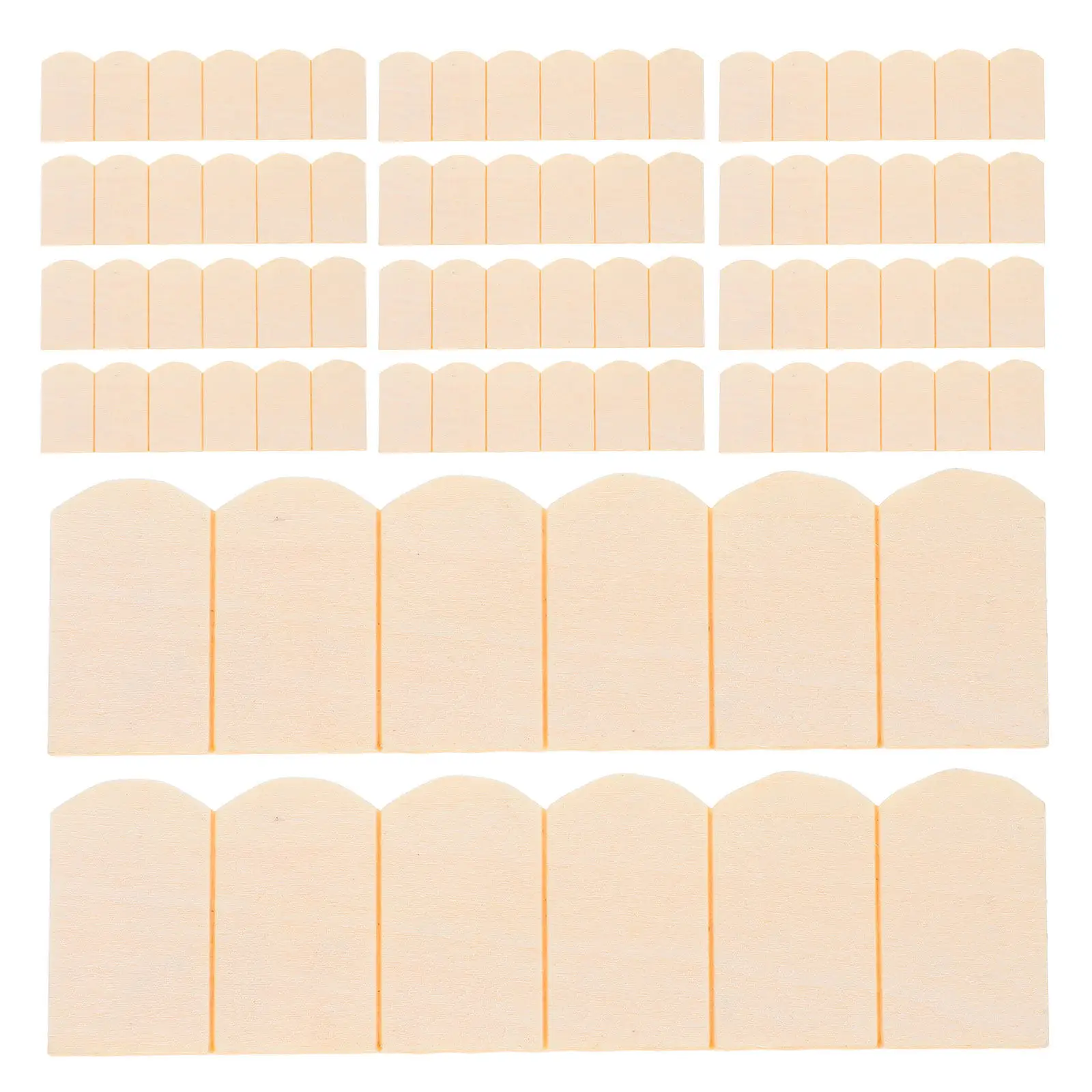 

48Pcs Miniature Roof Tiles Wooden Dollhouse Shingles Set Realistic Fish Scale Texture DIY Unfinished Blank Hardwood for Painting