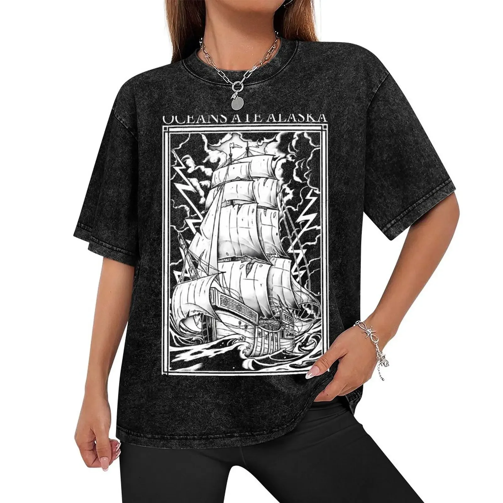 Oceans Ate Alaska - Ghostship T-Shirt plus size clothes animal prinfor boys anime stuff mens t shirts pack