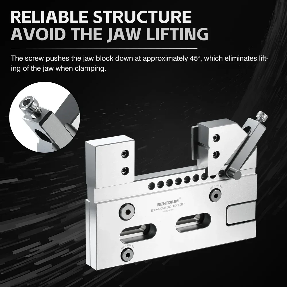 BTM-KV600-3D-150 Hot Selling Steel Adjustable Clamping Bench Vise for Wedm Machining with Range 150mm KV600-3D-150