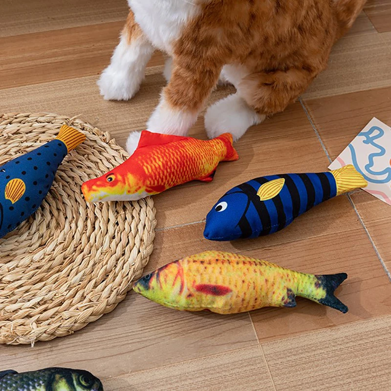 Pet Supplies Simulation Fish Cat Toys Catnip Fish Relieve Boredom Bite Resistant Funny Cat Artifact Simulation Sound Fish Toys