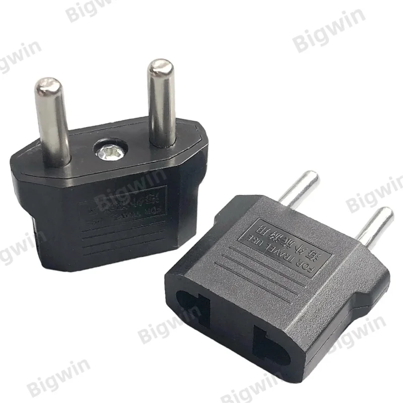 US CN to EU Travel Plug Adapter USA China 2Pin Flat to Euro 2 Round Pin Power Converter Socket Adaptor 10A 250V