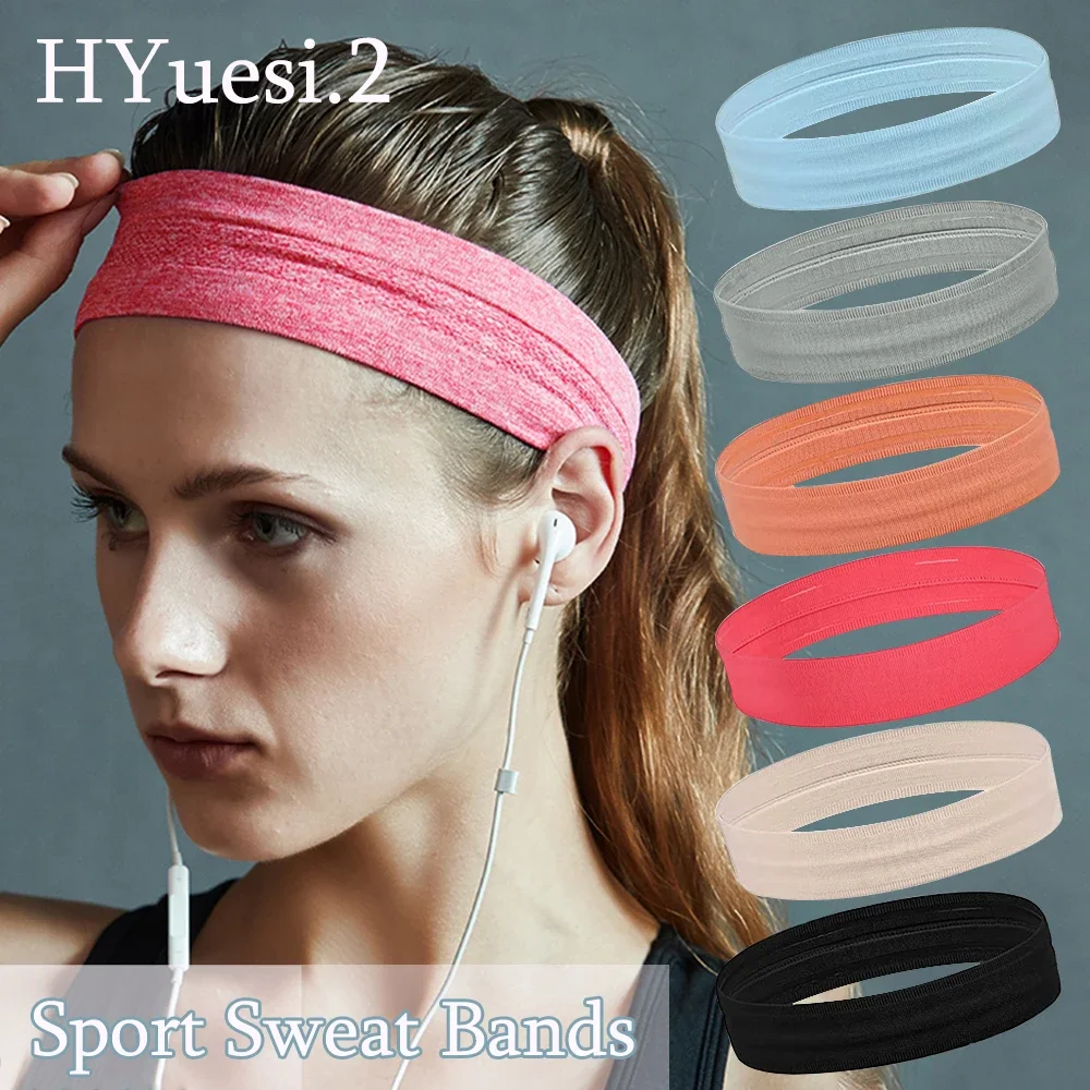 Outdoor Sports Sweat Bands Non Slip Elastic Fitness Workout Headband For Men Women Running, Cycling, Yoga, Spa