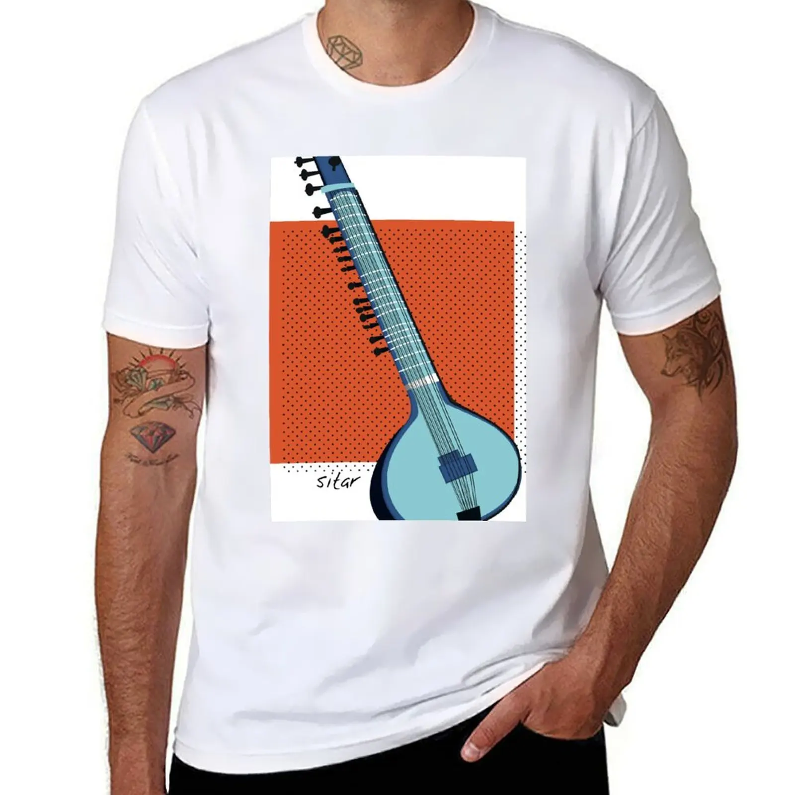 

Sitar - Instruments of the World T-Shirt black cotton t-shirt plain for man package t shirt man cotton T-Shirt