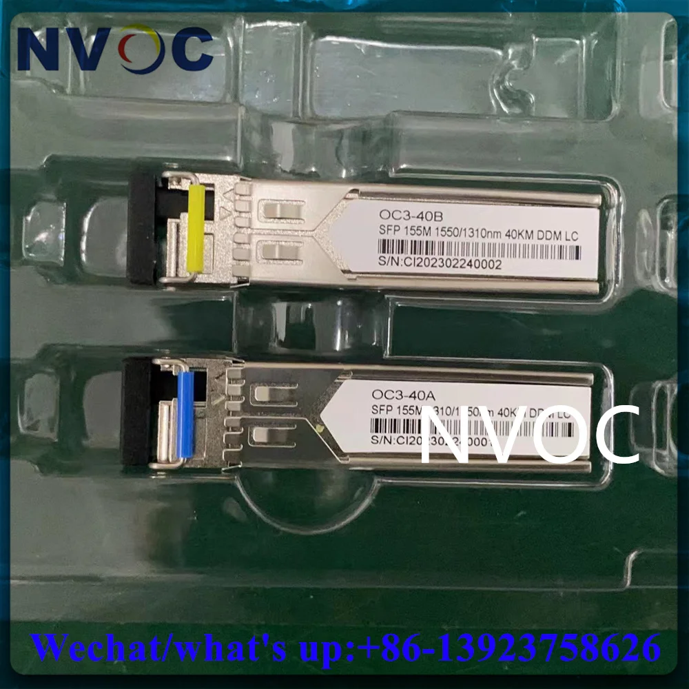 5Pair 155Mbps SFP Bi-Directional Transceiver,40km,1310/1550 Module,155M 100BASE-FX,SC/LC,Single Fiber,Bidi Simplex For Cisco