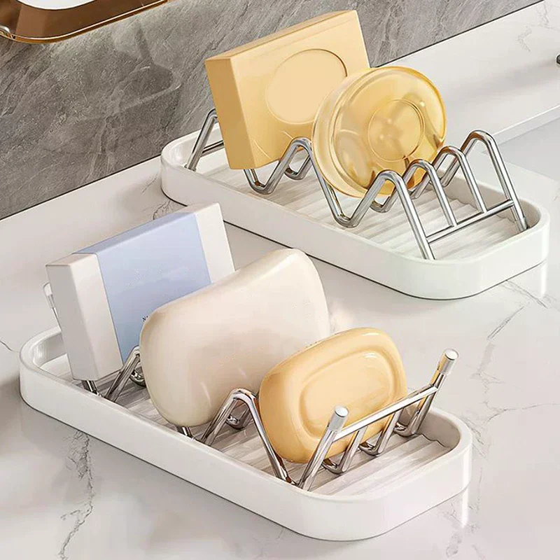 

Stainless Steel W-Shaped Soap Holder Space Saving Non-slip Soap Storage Rack Drain Tray W-Shaped Taco Holder Sink Countertop